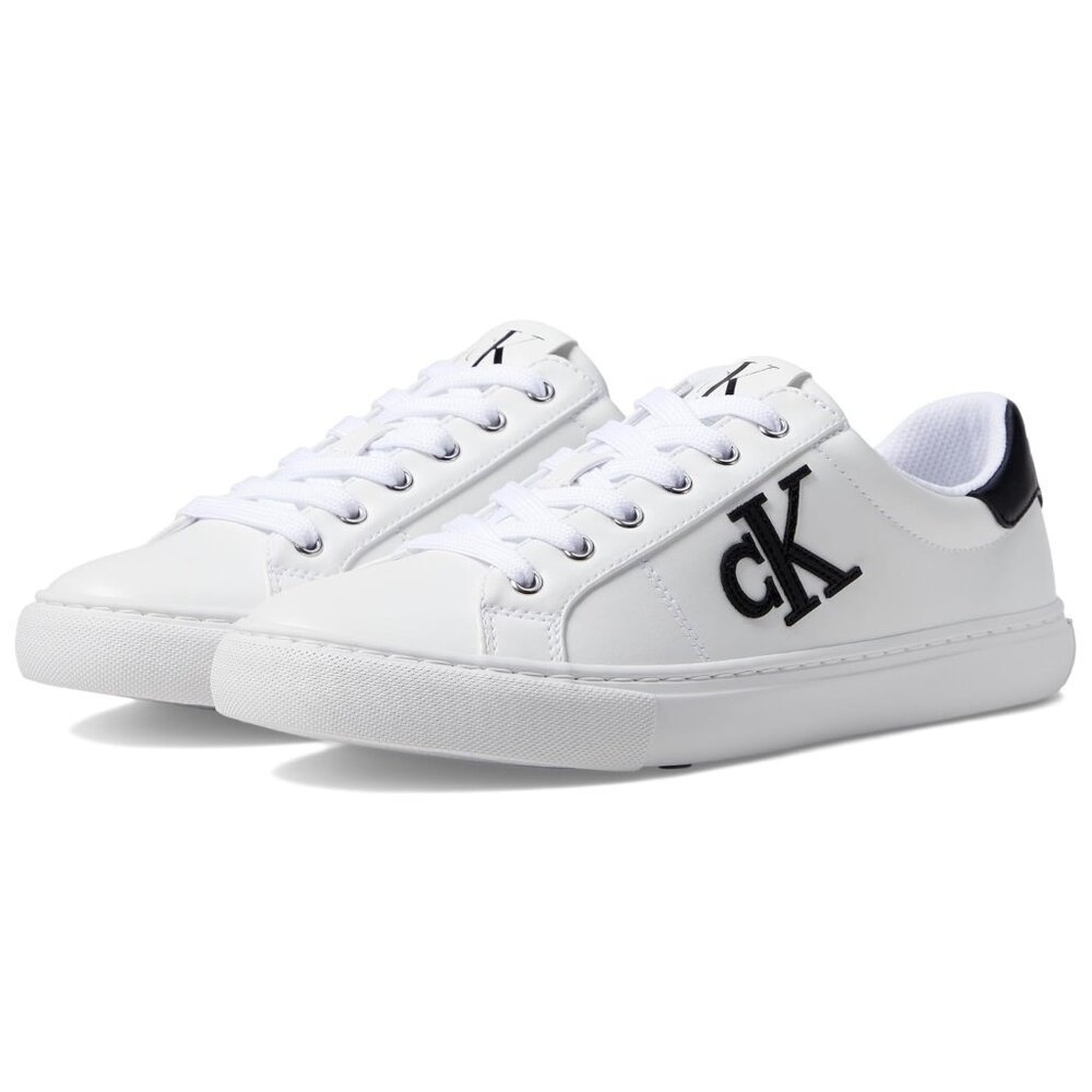 Calvin Klein Calysse Women's Fashion Casual Sneaker White and Black size 9